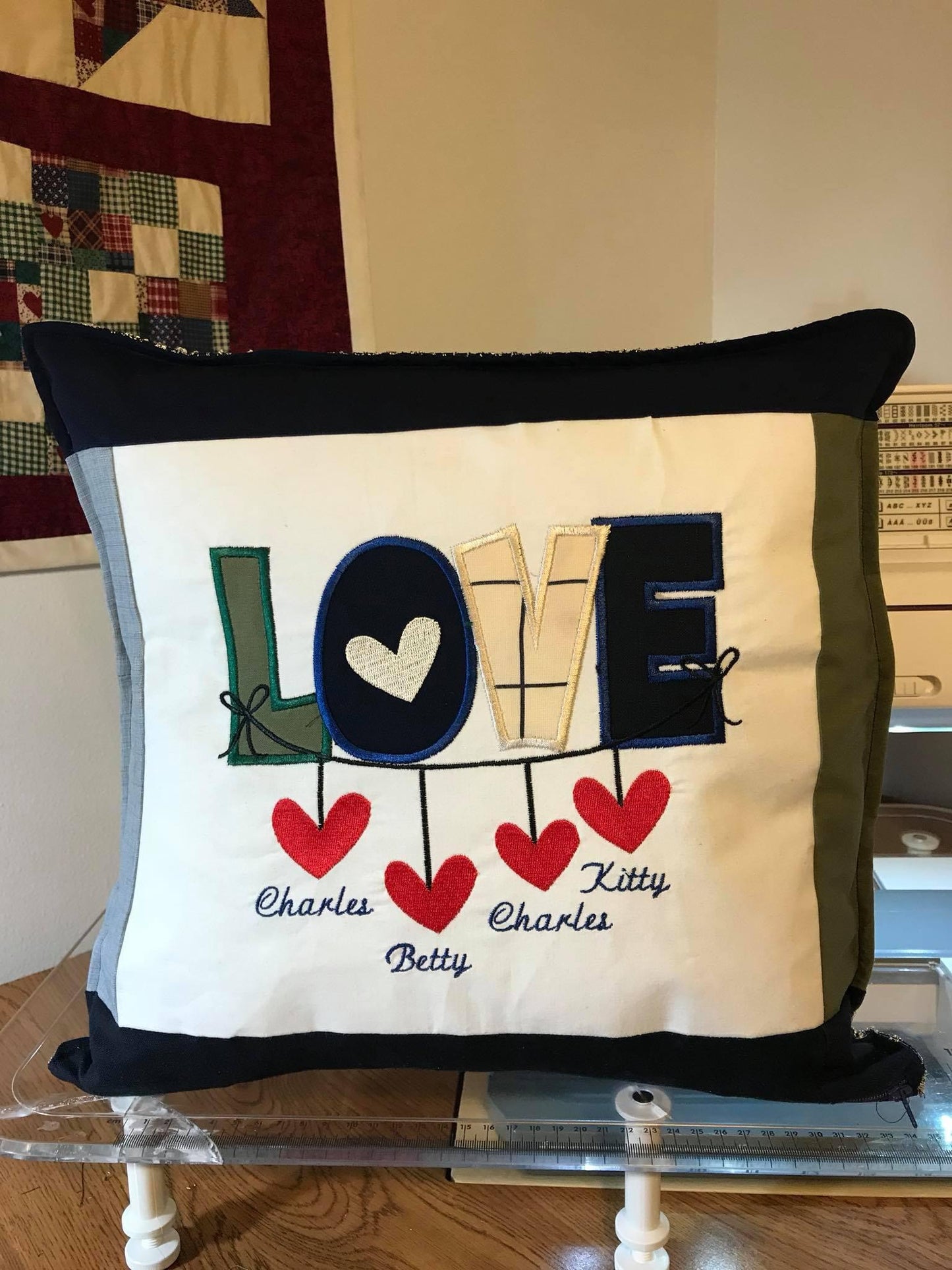 Appliqué memory pillow