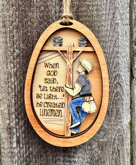 Lineman ornament