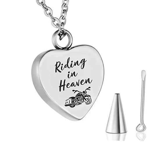 Motorcycle Rider Memorial Necklace